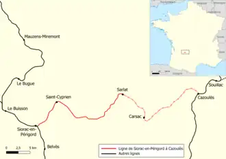 Voir la carte de la ligne.