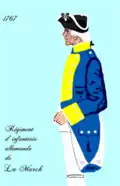régiment de La Mark de 1767 à 1776.