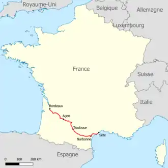 Voir la carte de la ligne.