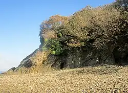 Les falaises près du Fret à l'est de Porzh Cave (en Lanvéoc) 1.