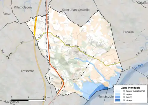 Carte des zones inondables.