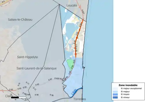 Carte des zones inondables.