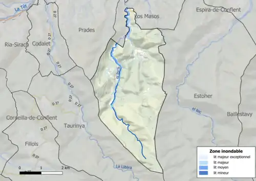 Carte des zones inondables.