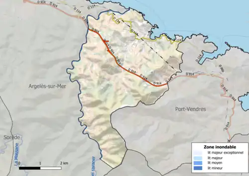 Carte des zones inondables.