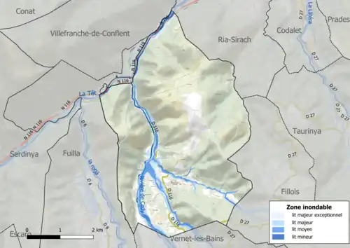Carte des zones inondables.