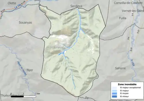 Carte des zones inondables.
