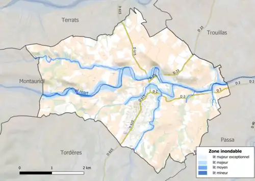 Carte des zones inondables.