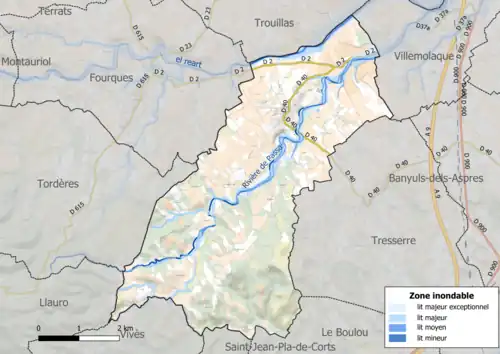 Carte des zones inondables.