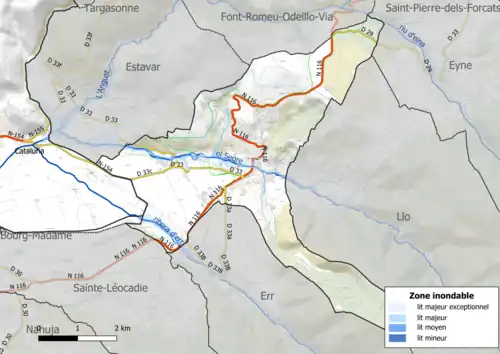 Carte des zones inondables.