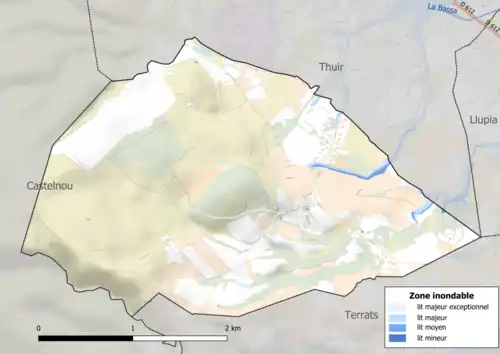 Carte des zones inondables.