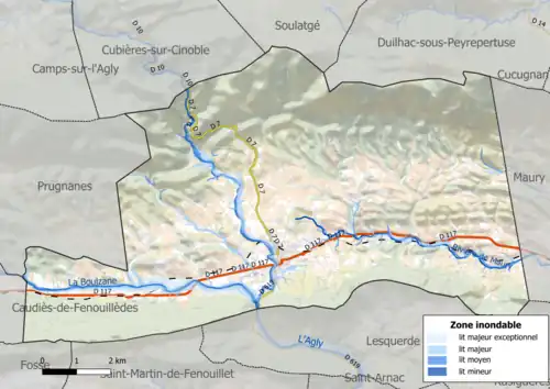 Carte des zones inondables.