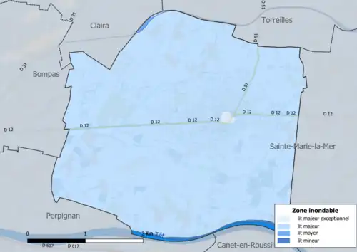 Carte des zones inondables.