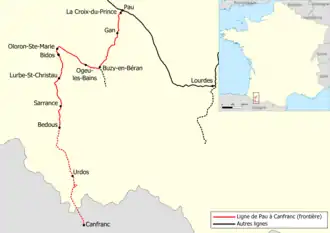 Voir la carte de la ligne.