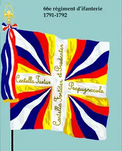 Drapeau du 66e&nbsp;régiment d'infanterie de ligne de 1791 à 1792
