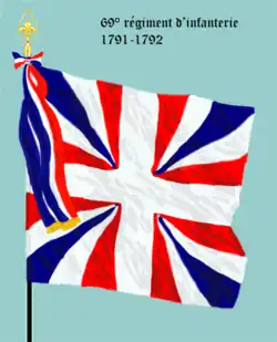 Drapeau du 69e&nbsp;régiment d'infanterie de ligne de 1791 à 1792