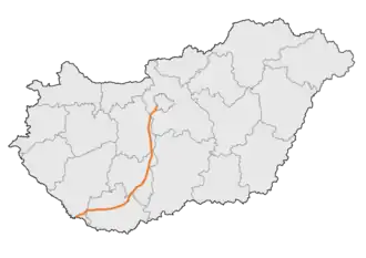 Carte de la route principale 6