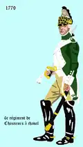 6e&nbsp;régiment de chasseurs à cheval de 1779 à 1786