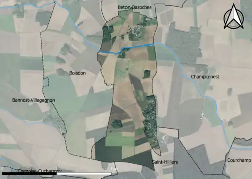 Carte orhophotogrammétrique de la commune.