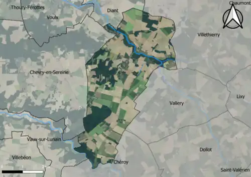 Carte orhophotogrammétrique de la commune.