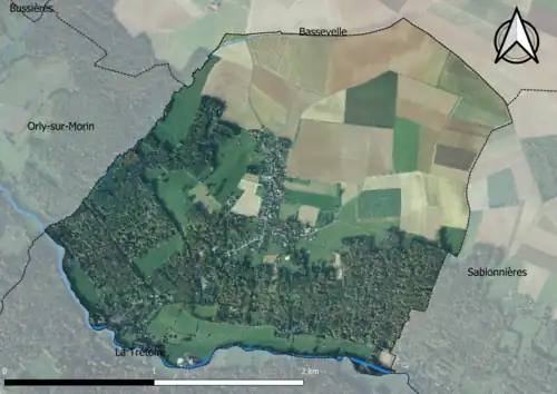 Carte orhophotogrammétrique de la commune.