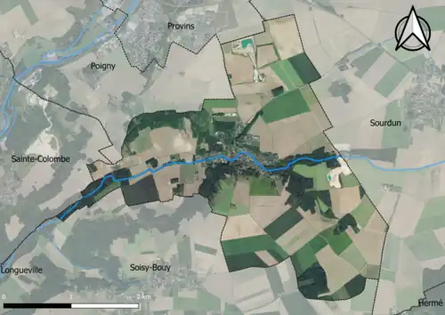 Carte orhophotogrammétrique de la commune.