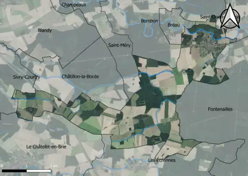 Carte orhophotogrammétrique de la commune.