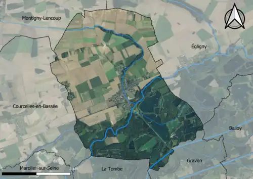 Carte orhophotogrammétrique de la commune.