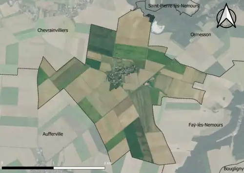 Carte orhophotogrammétrique de la commune.