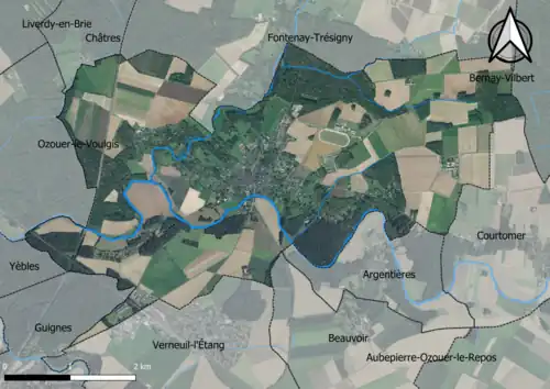 Carte orhophotogrammétrique de la commune.