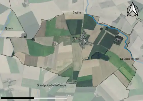 Carte orhophotogrammétrique de la commune.