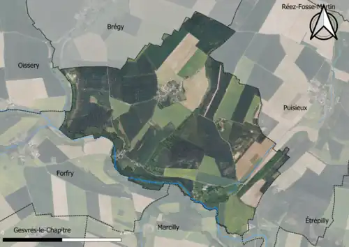 Carte orhophotogrammétrique de la commune.