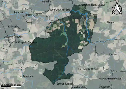 Carte orhophotogrammétrique de la commune.