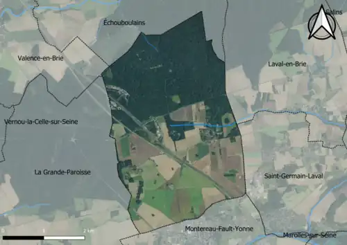 Carte orhophotogrammétrique de la commune.