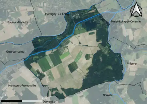 Carte orhophotogrammétrique de la commune.