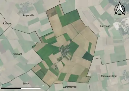 Carte orhophotogrammétrique de la commune.
