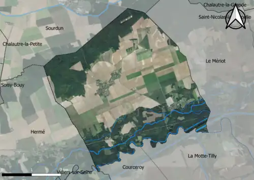Carte orhophotogrammétrique de la commune.