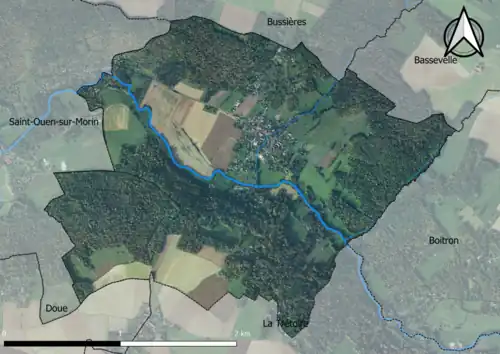 Carte orhophotogrammétrique de la commune.