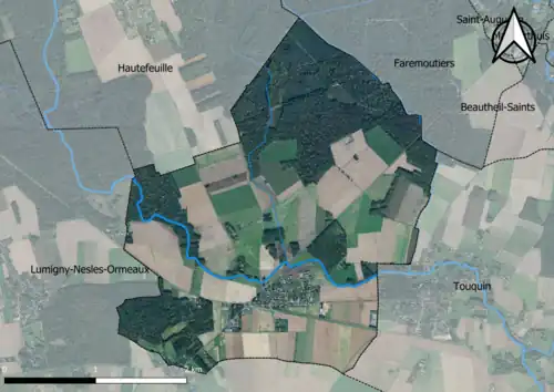 Carte orhophotogrammétrique de la commune.