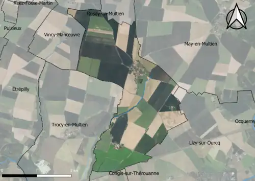 Carte orhophotogrammétrique de la commune.