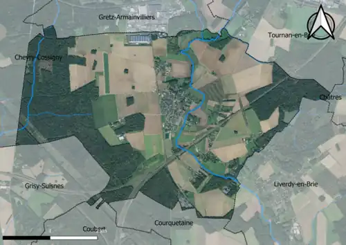 Carte orhophotogrammétrique de la commune.