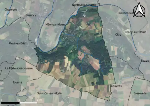 Carte orhophotogrammétrique de la commune.