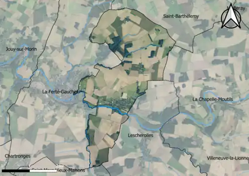 Carte orhophotogrammétrique de la commune.