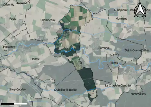 Carte orhophotogrammétrique de la commune.
