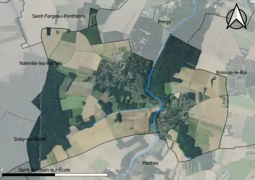 Carte orhophotogrammétrique de la commune.