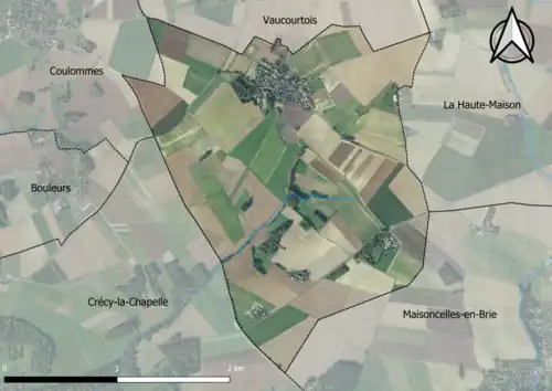 Carte orhophotogrammétrique de la commune.