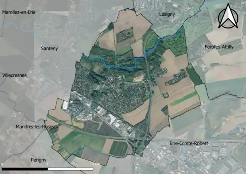 Carte orhophotogrammétrique de la commune.