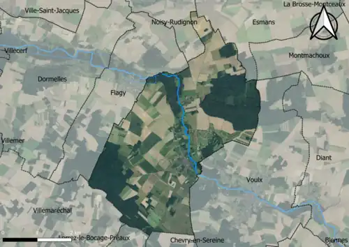 Carte orhophotogrammétrique de la commune.