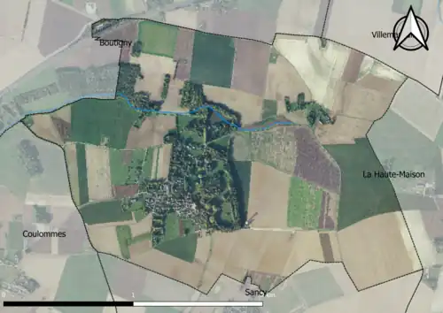 Carte orhophotogrammétrique de la commune.