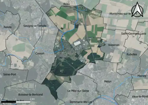 Carte orhophotogrammétrique de la commune.