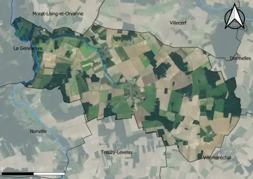 Carte orhophotogrammétrique de la commune.